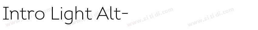 Intro Light Alt字体转换